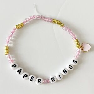 Taylor Swift Eras Tour Friendship Bracelet Paper Rings Lover with Heart Charm